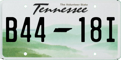 TN license plate B4418I
