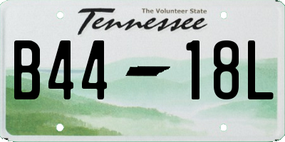 TN license plate B4418L