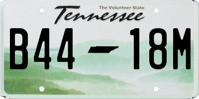 TN license plate B4418M