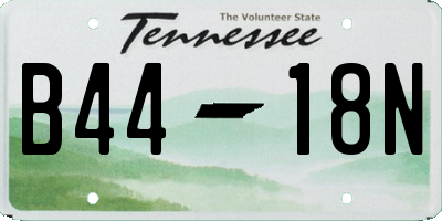 TN license plate B4418N