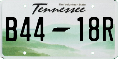 TN license plate B4418R