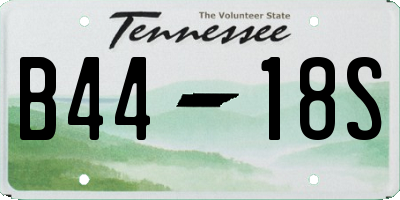 TN license plate B4418S