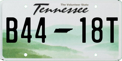 TN license plate B4418T