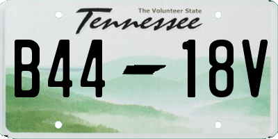 TN license plate B4418V