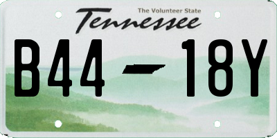 TN license plate B4418Y