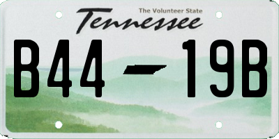 TN license plate B4419B