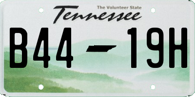TN license plate B4419H