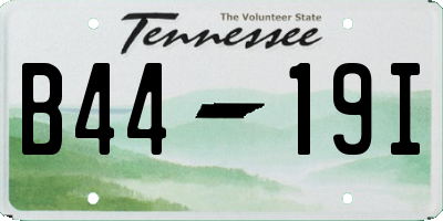 TN license plate B4419I