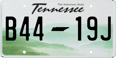 TN license plate B4419J
