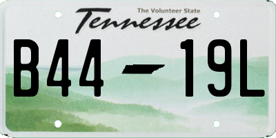 TN license plate B4419L