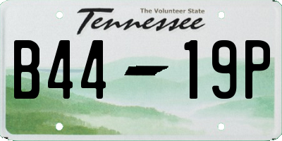 TN license plate B4419P
