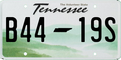 TN license plate B4419S