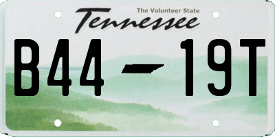 TN license plate B4419T