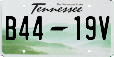 TN license plate B4419V