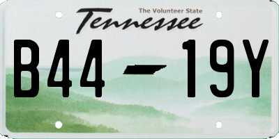 TN license plate B4419Y