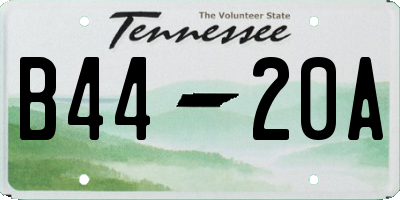 TN license plate B4420A