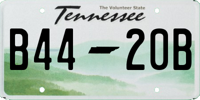 TN license plate B4420B