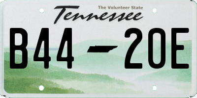 TN license plate B4420E