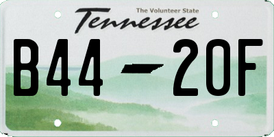 TN license plate B4420F