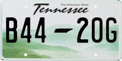 TN license plate B4420G