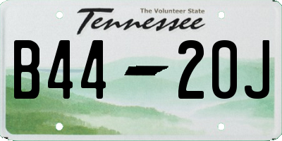 TN license plate B4420J