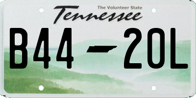 TN license plate B4420L