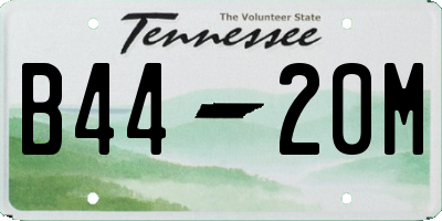 TN license plate B4420M