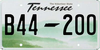 TN license plate B4420O