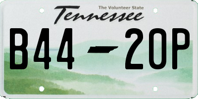 TN license plate B4420P