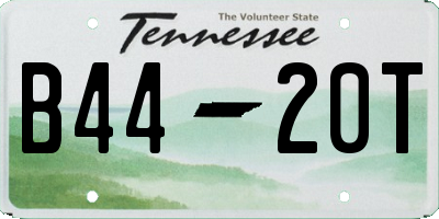 TN license plate B4420T