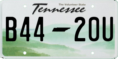 TN license plate B4420U