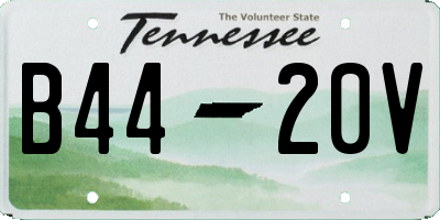TN license plate B4420V