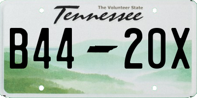 TN license plate B4420X