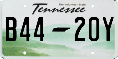 TN license plate B4420Y