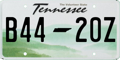 TN license plate B4420Z
