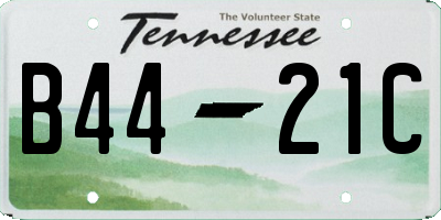TN license plate B4421C