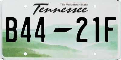 TN license plate B4421F