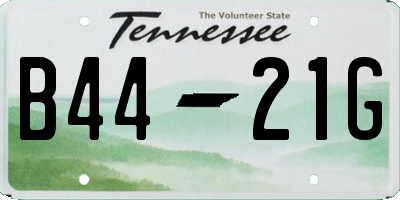 TN license plate B4421G
