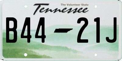 TN license plate B4421J