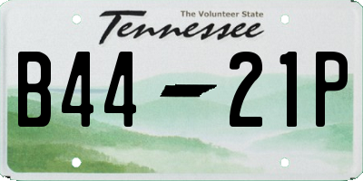 TN license plate B4421P