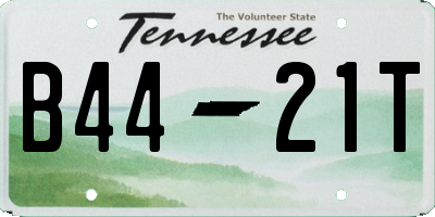 TN license plate B4421T
