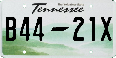 TN license plate B4421X