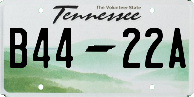 TN license plate B4422A
