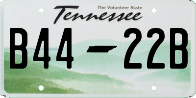 TN license plate B4422B