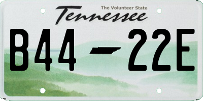 TN license plate B4422E