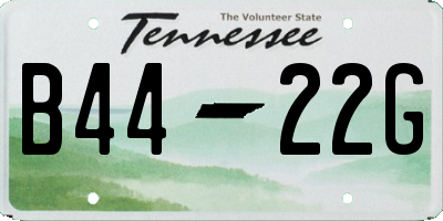 TN license plate B4422G