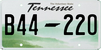 TN license plate B4422O