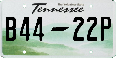 TN license plate B4422P