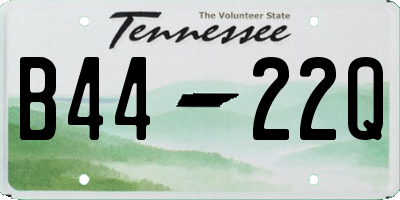 TN license plate B4422Q