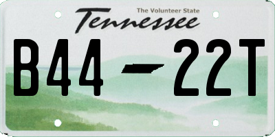 TN license plate B4422T